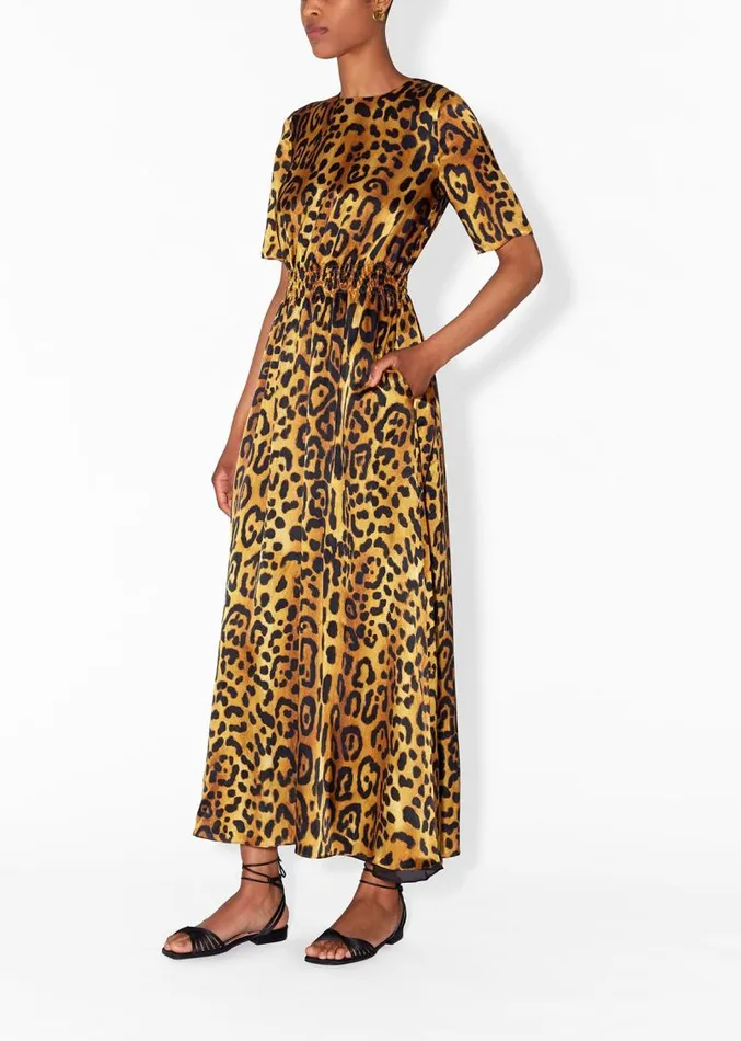Adam Lippes Dresses and Jumpsuits Maxi Dress With Smocked Waist In Hammered Silk Jaguar 8211 Women Adam Lippes Dresses and Jumpsuits Maxi Dress With Smocked Waist In Hammered Silk Jaguar 8211 Women