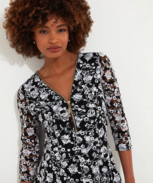 Apparel Favourite Zip Lace Dress Black Petite Collection Joebrowns Apparel Favourite Zip Lace Dress Black Petite Collection Joebrowns