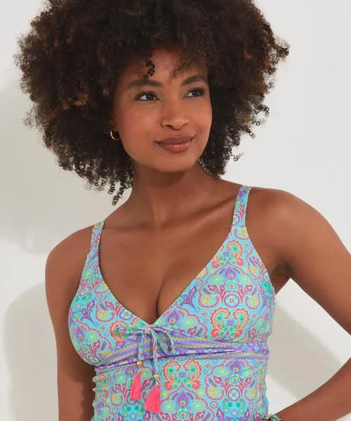 Apparel Swimwear Joebrowns Paradise Cove Tankini Top Blue Multi Apparel Swimwear Joebrowns Paradise Cove Tankini Top Blue Multi