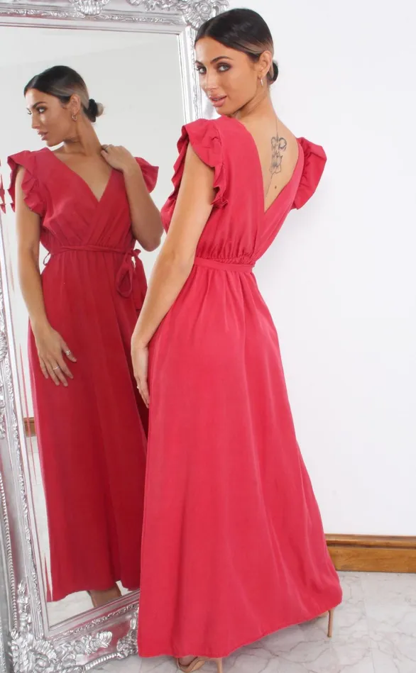 Arie Red Wrap Maxi Dress Women Missfiga Wrap Dresses Arie Red Wrap Maxi Dress Women Missfiga Wrap Dresses