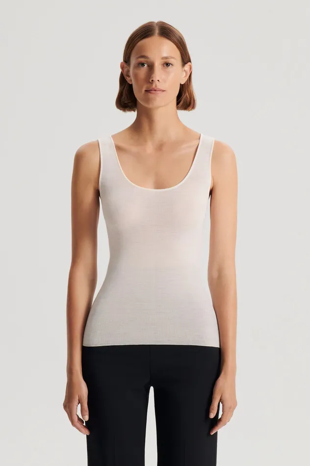 BABYWOOL SINGLET IVORY ALL Tops Scanlan Theodore Women BABYWOOL SINGLET IVORY ALL Tops Scanlan Theodore Women