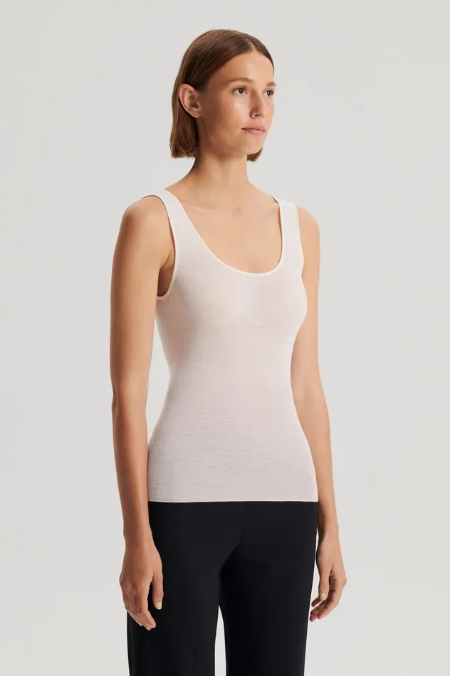 BABYWOOL SINGLET IVORY ALL Tops Scanlan Theodore Women BABYWOOL SINGLET IVORY ALL Tops Scanlan Theodore Women