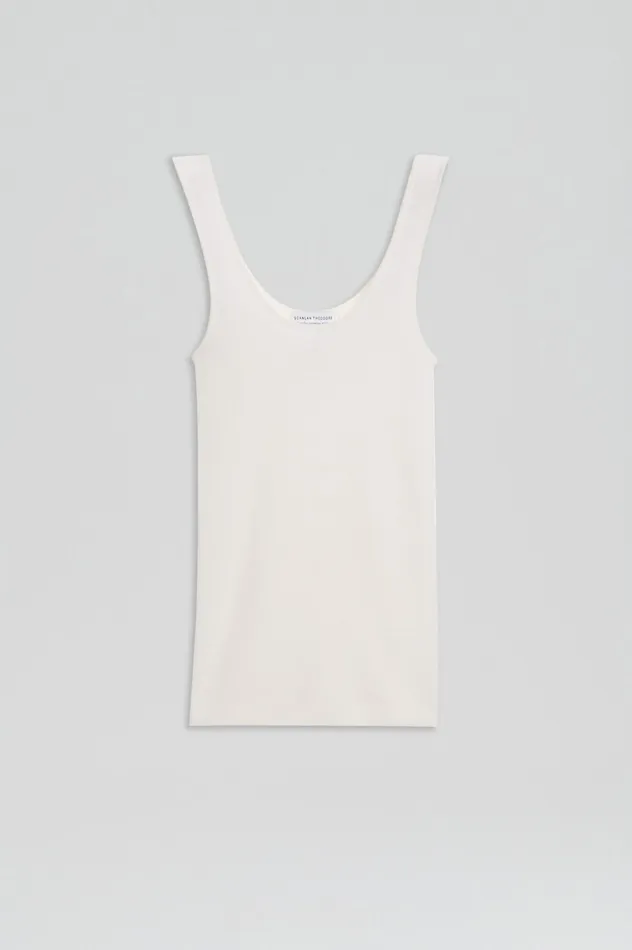 BABYWOOL SINGLET IVORY ALL Tops Scanlan Theodore Women BABYWOOL SINGLET IVORY ALL Tops Scanlan Theodore Women