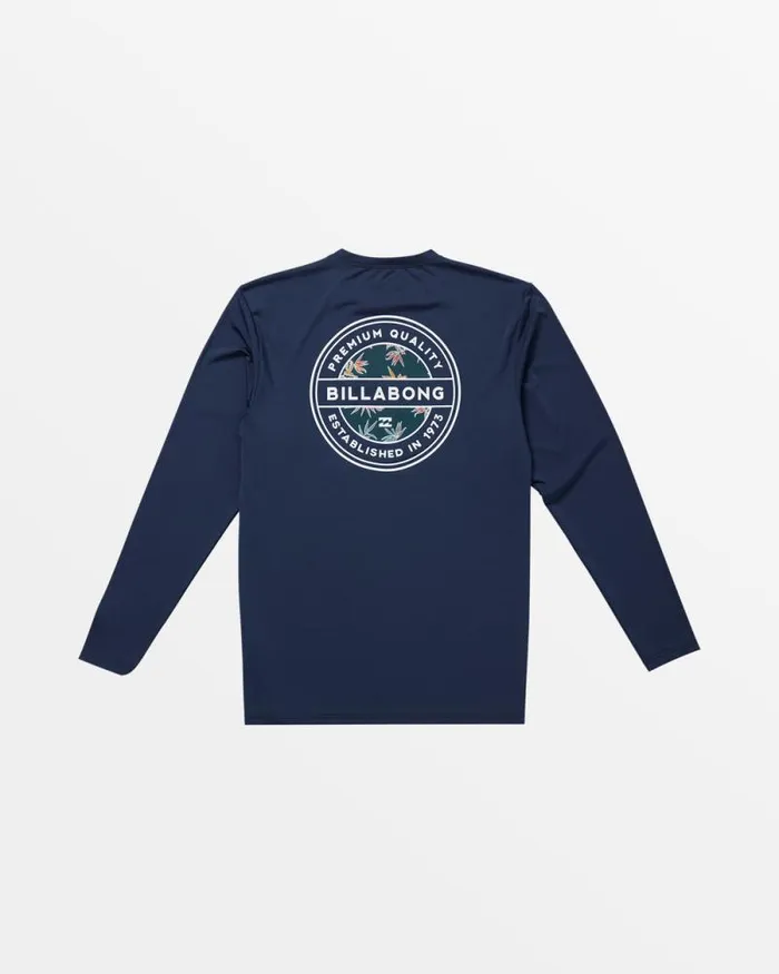 Billabong Rashguards and Surf Tees Classic Rotor UPF 50 Long Sleeve Surf Tee Navy 8211 Men Billabong Rashguards and Surf Tees Classic Rotor UPF 50 Long Sleeve Surf Tee Navy 8211 Men