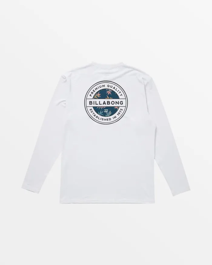 Billabong Rashguards and Surf Tees Classic Rotor UPF 50 Long Sleeve Surf Tee White 8211 Men Billabong Rashguards and Surf Tees Classic Rotor UPF 50 Long Sleeve Surf Tee White 8211 Men
