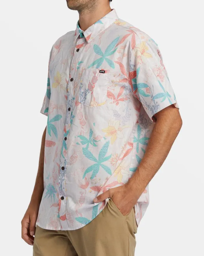 Billabong Shirts Sundays Short Sleeve Shirt Fog 8211 Men