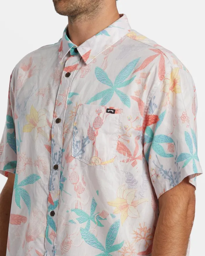 Billabong Shirts Sundays Short Sleeve Shirt Fog 8211 Men