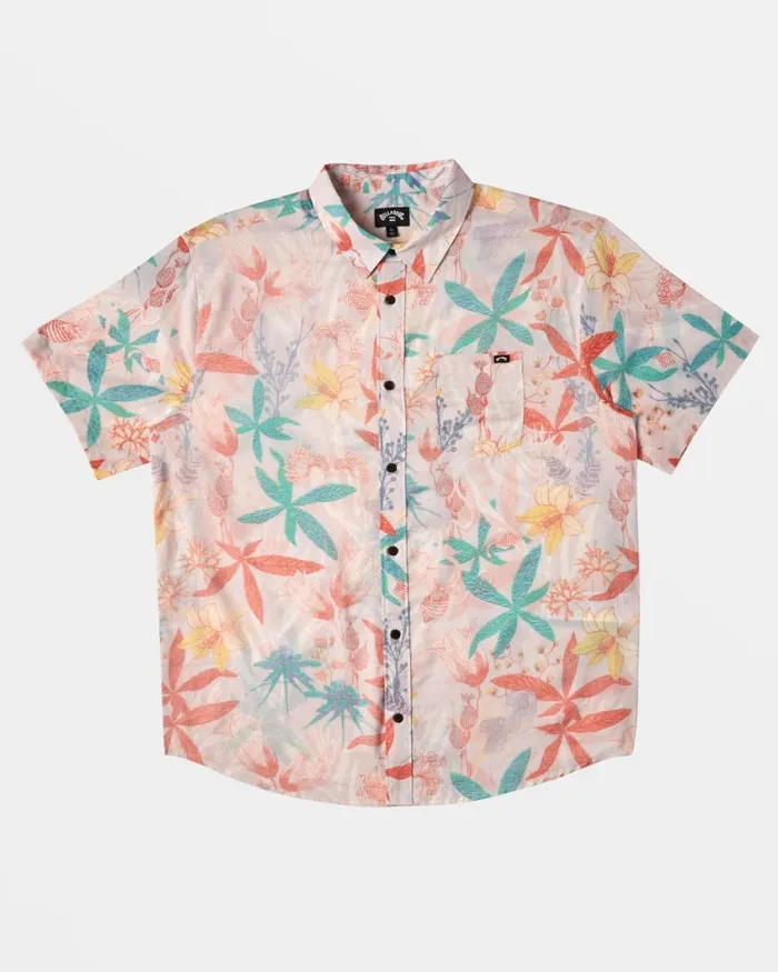 Billabong Shirts Sundays Short Sleeve Shirt Fog 8211 Men