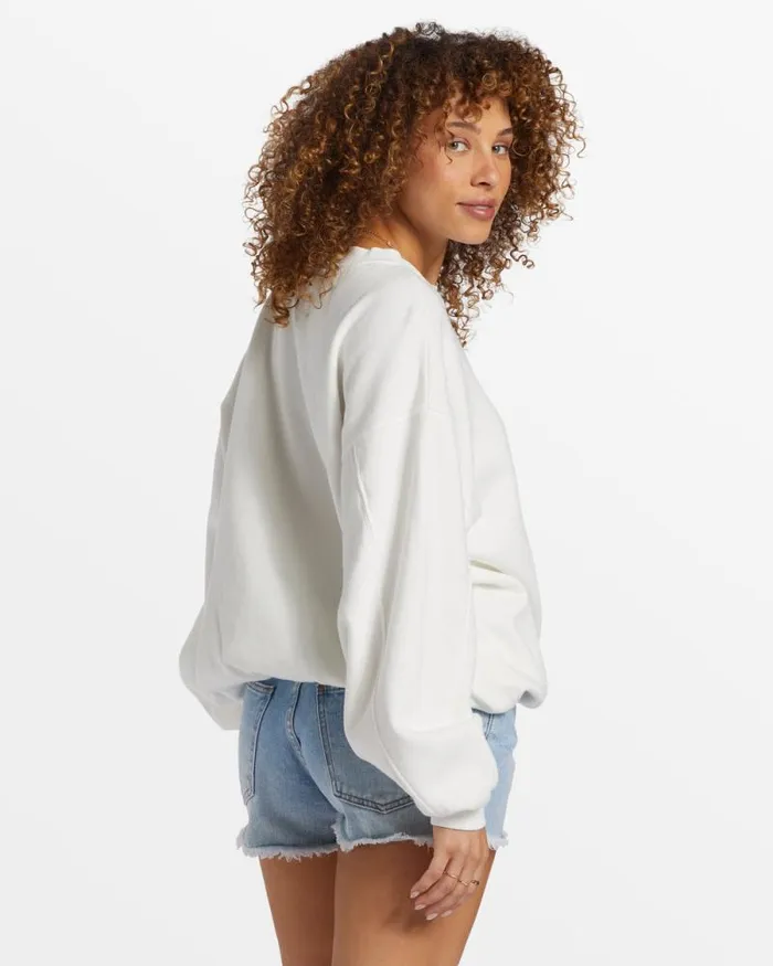 Billabong Sweatshirts and Fleece Aloha Kendal Crew Neck Sweatshirt Salt Crystal 8211 Women Billabong Sweatshirts and Fleece Aloha Kendal Crew Neck Sweatshirt Salt Crystal 8211 Women