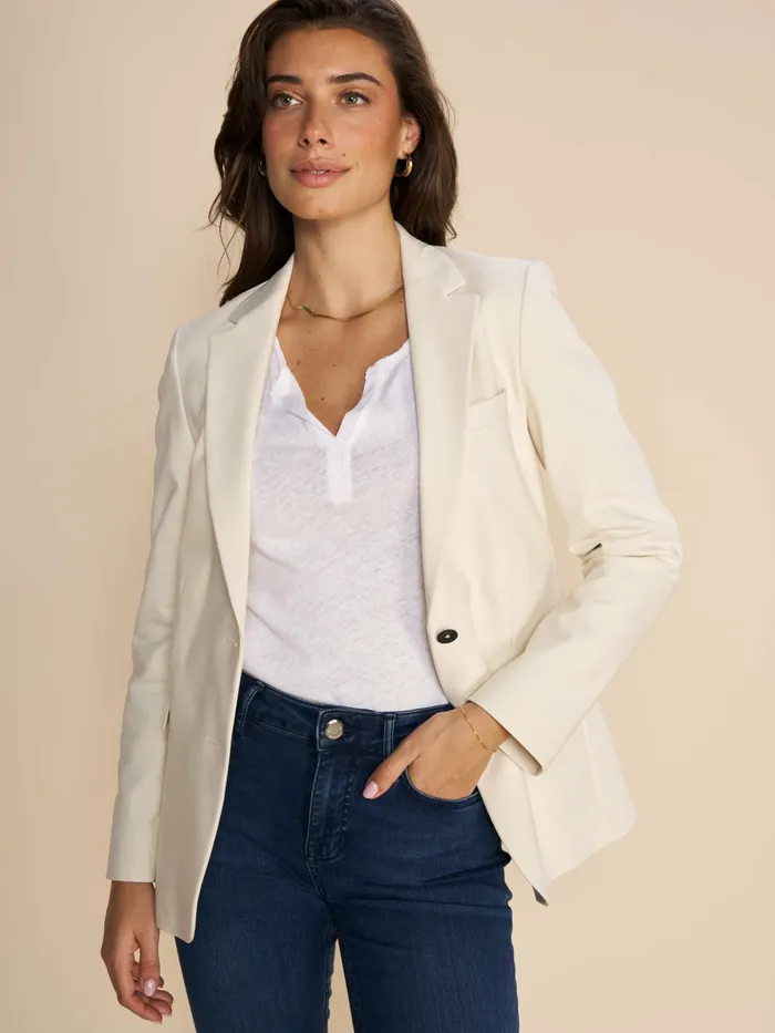 Blazers MMMary Night Blazer Ecru 8211 MOS MOSH Women Blazers MMMary Night Blazer Ecru 8211 MOS MOSH Women
