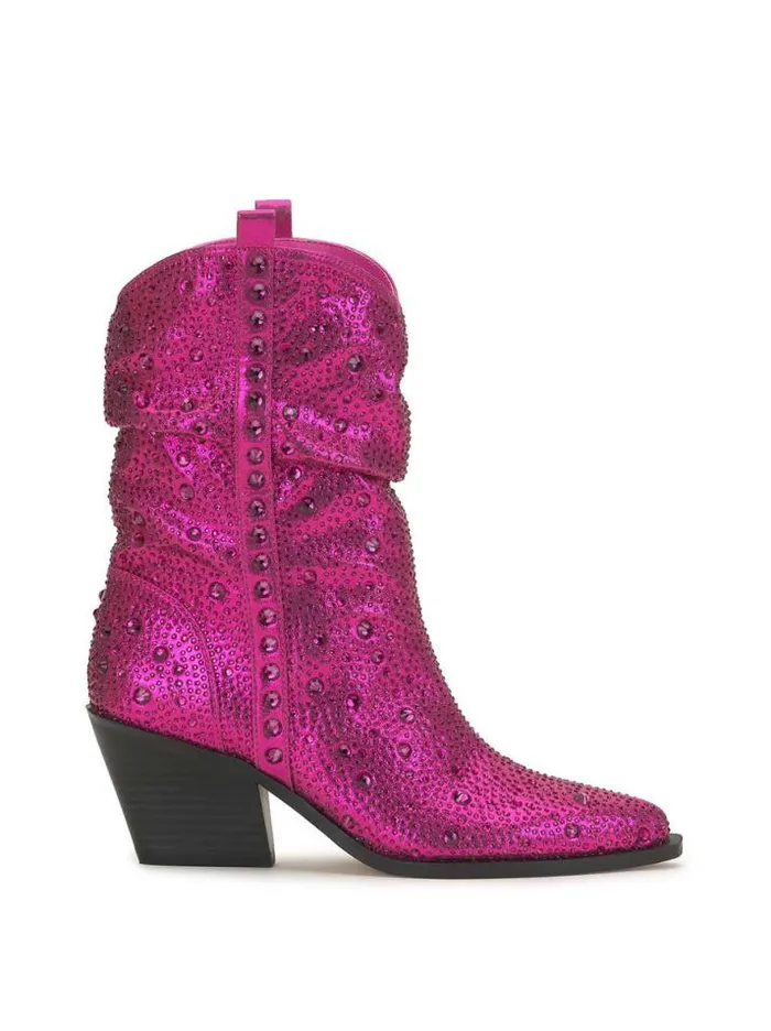 Boots and Booties Shoes Jessica Simpson Zellya Western Bootie In Fuschia