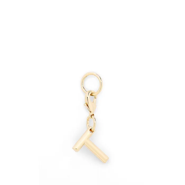 Charm Letter T Gold Color Women Lancel Key Ring Charm Letter T Gold Color Women Lancel Key Ring
