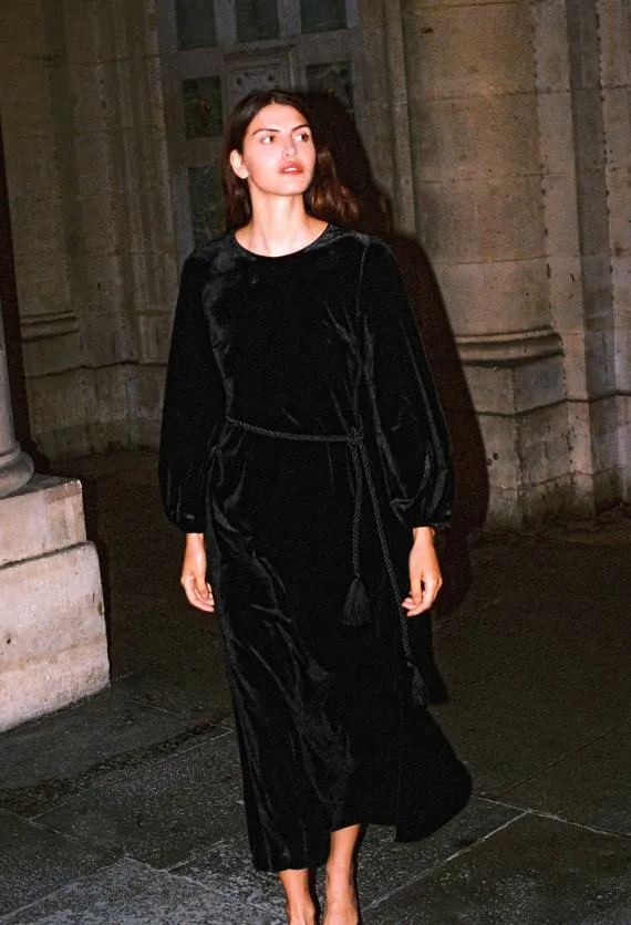 Ciao Lucia Long Dresses Magdalena Dress Black Velvet 8211 Women