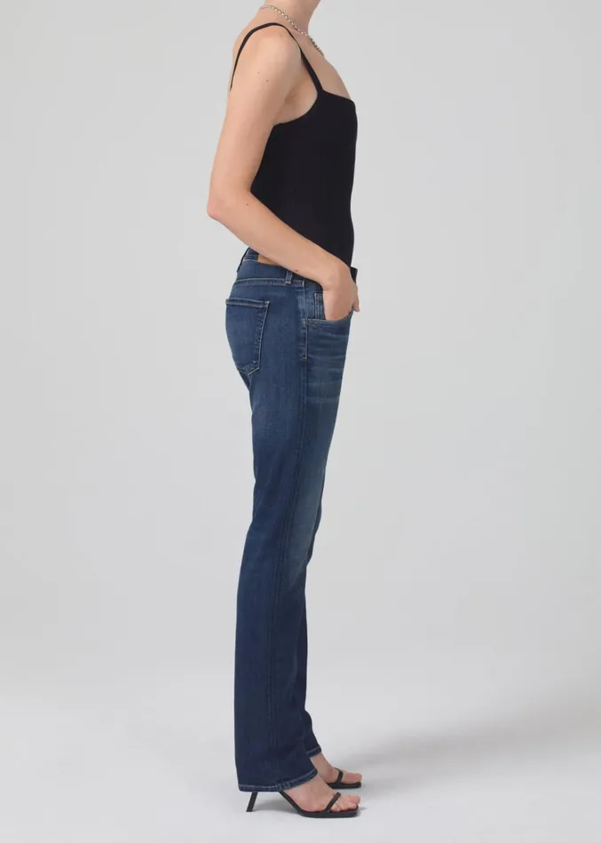 Citizens Of Humanity Emerson Mid Rise Relaxed Long In Blue Ridge Women Jeans