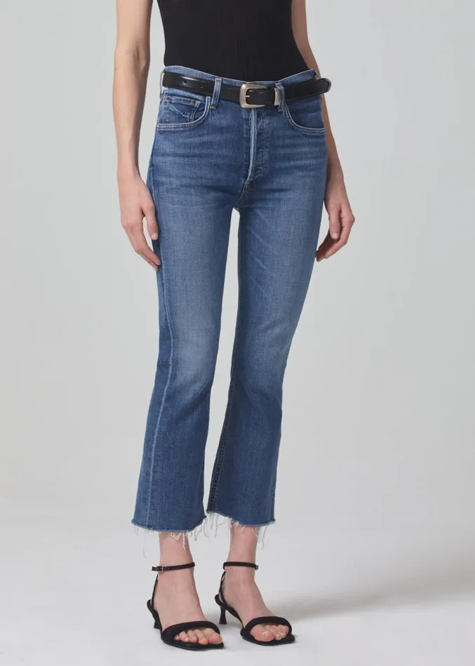 Citizens Of Humanity Isola Mid Rise Cropped Boot In Lawless Women Jeans