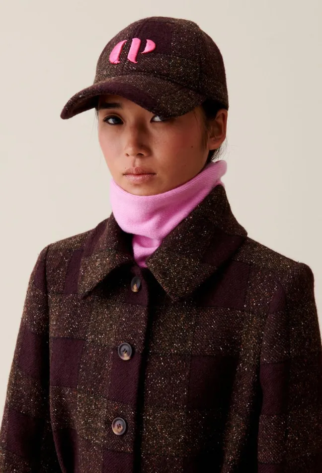 Claudie Pierlot Cashmere Knit Scarf Pink Women Scarves Hats And Gloves Claudie Pierlot Cashmere Knit Scarf Pink Women Scarves Hats And Gloves