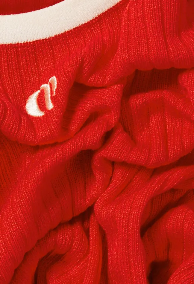 Claudie Pierlot Fine Knit Cp Top Red Women Tops And Shirts Claudie Pierlot Fine Knit Cp Top Red Women Tops And Shirts