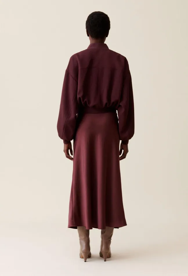 Claudie Pierlot Fluid Cappuccino Zip Bomber Cappucino Women Jackets Claudie Pierlot Fluid Cappuccino Zip Bomber Cappucino Women Jackets