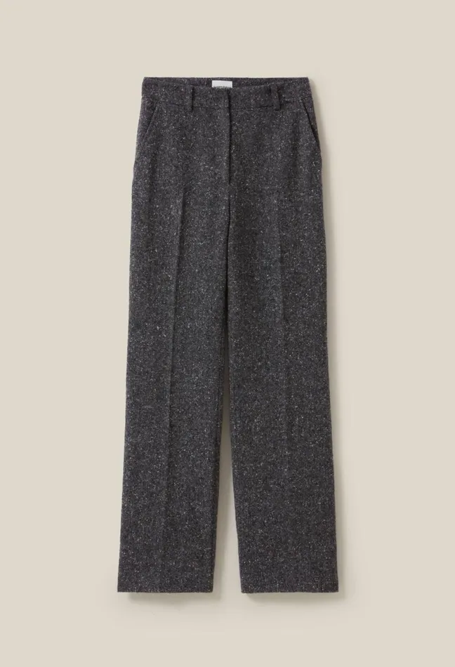 Claudie Pierlot Grey Wool Suit Trousers Mottled Grey Women Jeans And Trousers Claudie Pierlot Grey Wool Suit Trousers Mottled Grey Women Jeans And Trousers