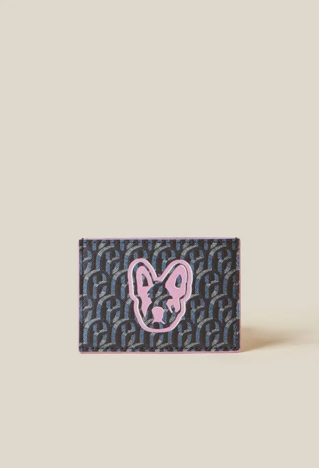 Claudie Pierlot Jean Toto Monogram Card Holder Cp Navy Women Small Leather Goods Claudie Pierlot Jean Toto Monogram Card Holder Cp Navy Women Small Leather Goods