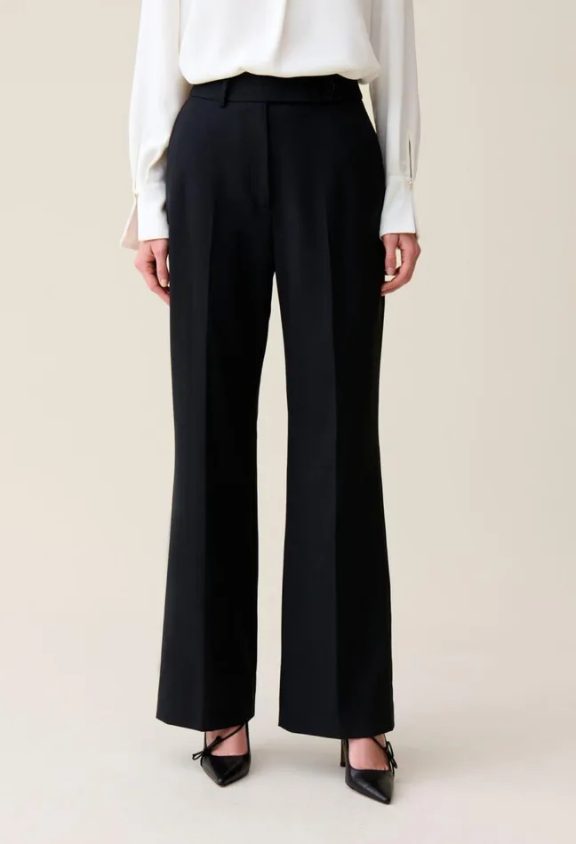 Claudie Pierlot Navy Wool Suit Trousers Black Women Jeans And Trousers