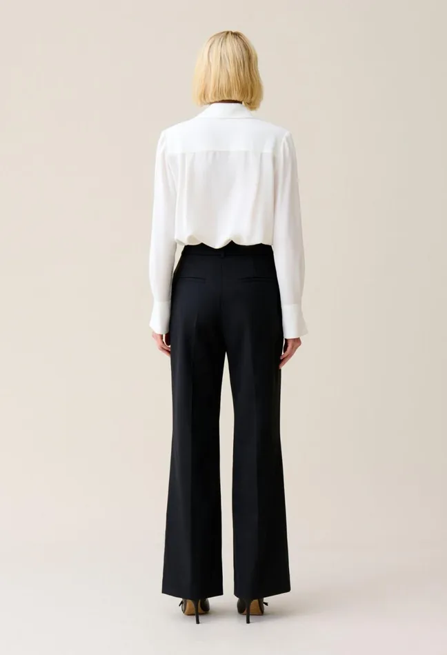 Claudie Pierlot Navy Wool Suit Trousers Black Women Jeans And Trousers Claudie Pierlot Navy Wool Suit Trousers Black Women Jeans And Trousers