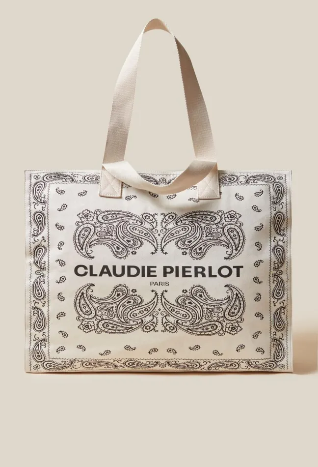 Claudie Pierlot Recycled Cotton Tote Bag Multicolored Women Shoulder Bags Claudie Pierlot Recycled Cotton Tote Bag Multicolored Women Shoulder Bags