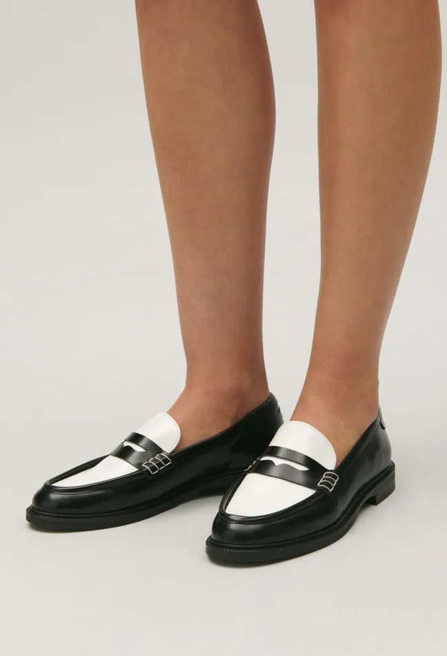 Claudie Pierlot TwoTone Leather Loafers Dualcolor Women Loafers