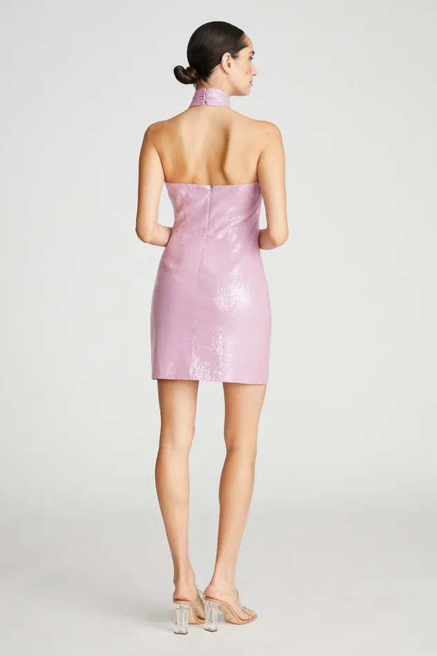 Cocktail Women Halston Sarena Dress In Stretch Sequin Wisteria Cocktail Women Halston Sarena Dress In Stretch Sequin Wisteria