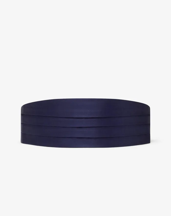Corneliani Belts And Gloves Navy Blue Silk Cummerbund 8211 Men