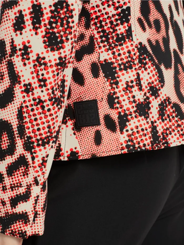 Damen Marc Cain Blazer Blazer Mit LeoPrint Campari