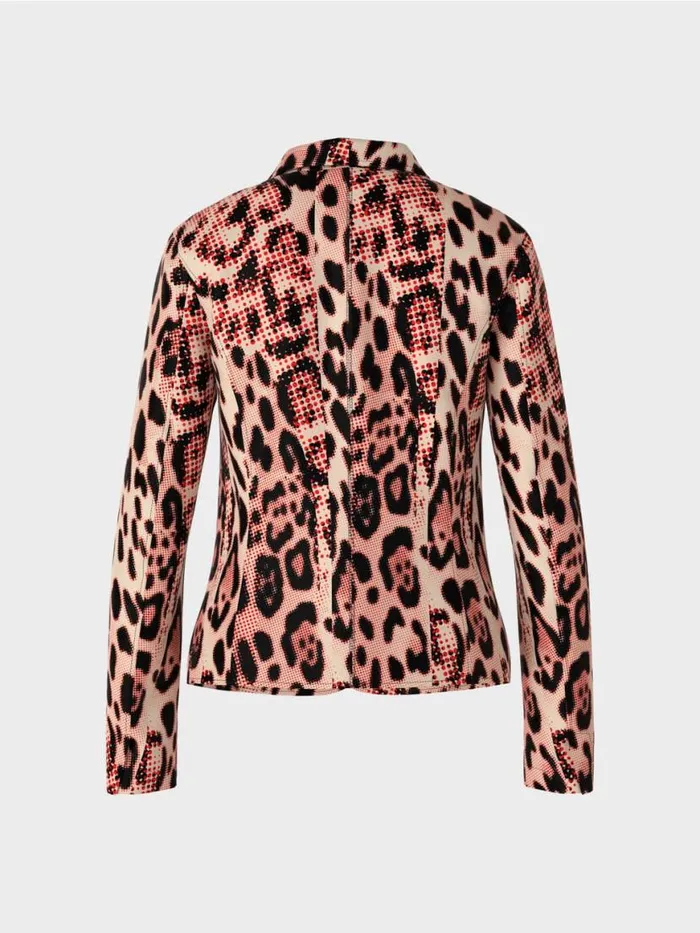 Damen Marc Cain Blazer Blazer Mit LeoPrint Campari