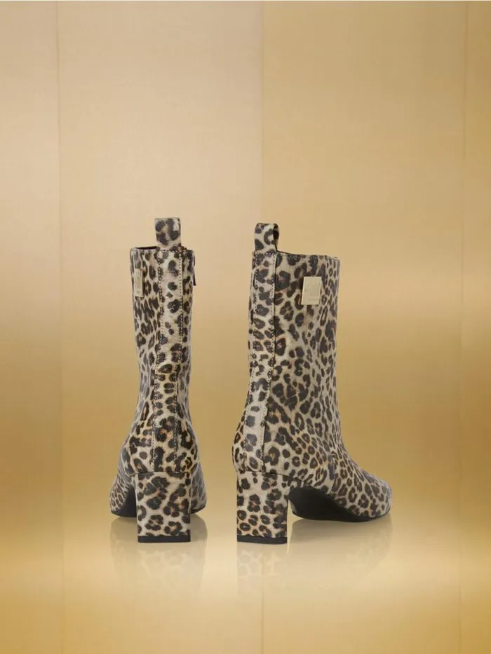 Damen Marc Cain Schuhe ZipBootie Aus Leder Granola
