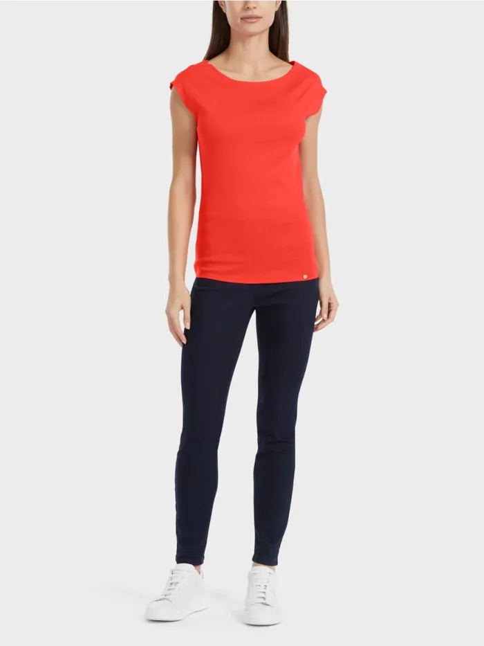 Damen Marc Cain Shirts and Tops Krpernahes TShirt Campari