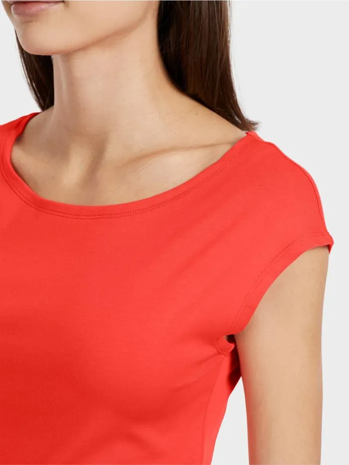 Damen Marc Cain Shirts and Tops Krpernahes TShirt Campari
