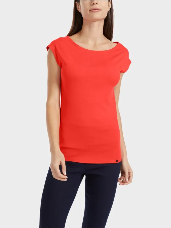 Damen Marc Cain Shirts and Tops Krpernahes TShirt Campari