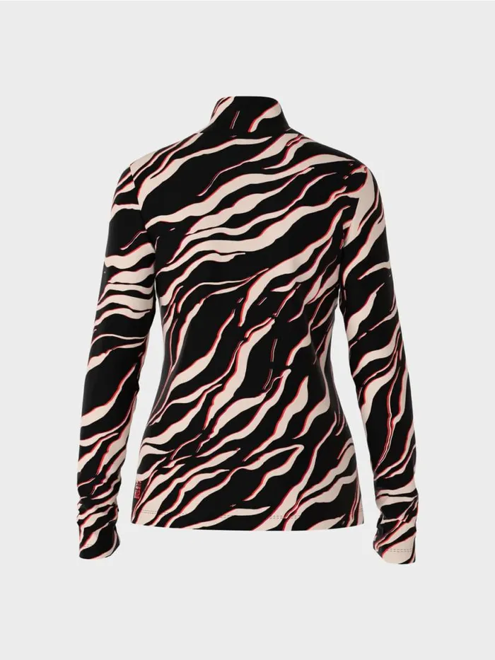 Damen Marc Cain Shirts and Tops LangarmShirt Mit LeoPrint Campari
