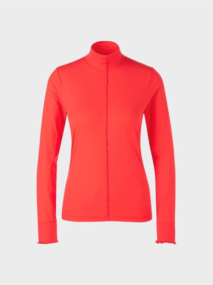 Damen Marc Cain Shirts and Tops LangarmShirt Mit Stehkragen Campari