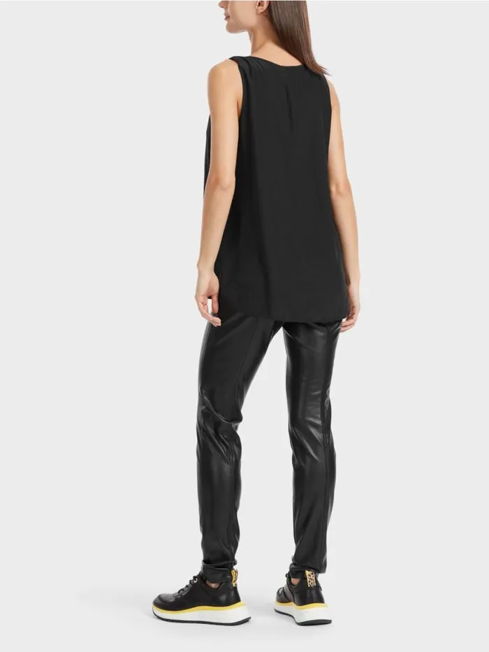 Damen Marc Cain Shirts and Tops Leichtes rmelloses Top Black