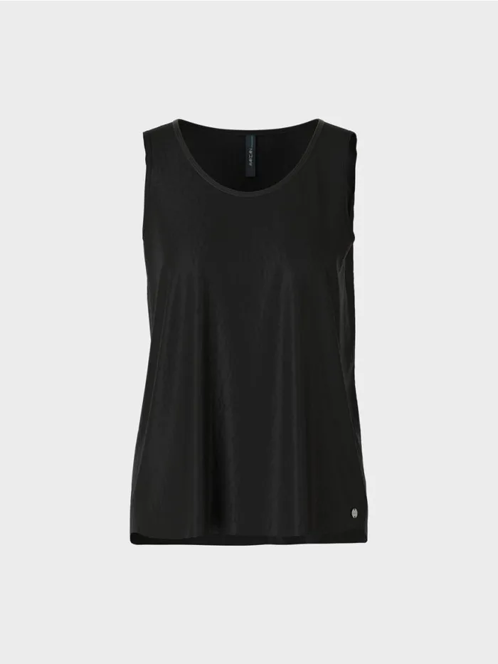 Damen Marc Cain Shirts and Tops Leichtes rmelloses Top Black