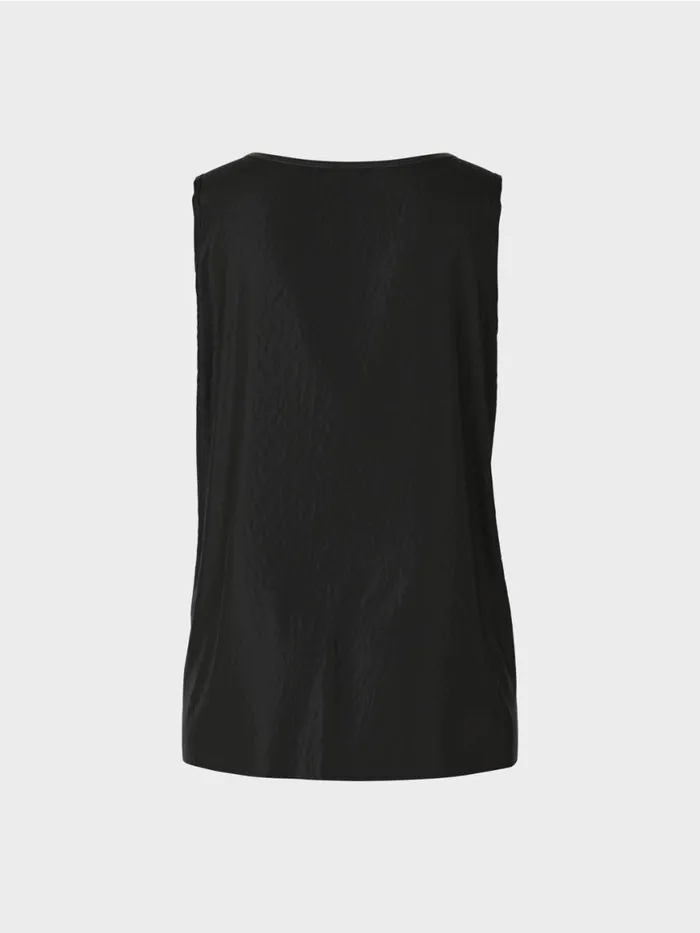 Damen Marc Cain Shirts and Tops Leichtes rmelloses Top Black