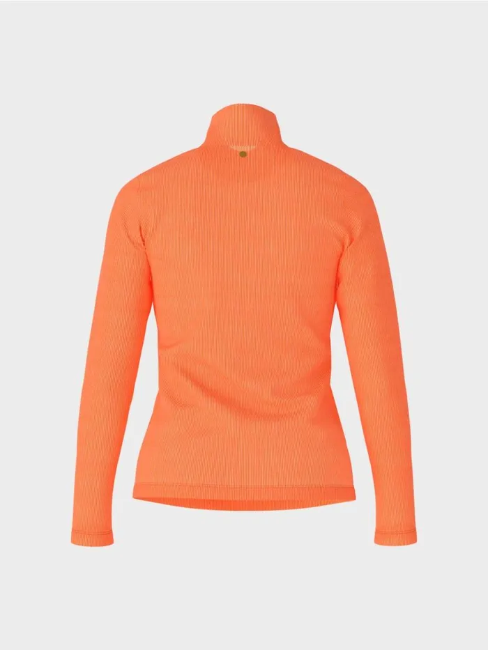 Damen Marc Cain Shirts and Tops TShirt Im RippenDesign Bright Coral