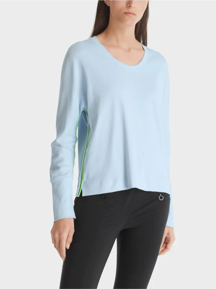 Damen Marc Cain Shirts and Tops TShirt In Kimonoform Soft Powder Blue