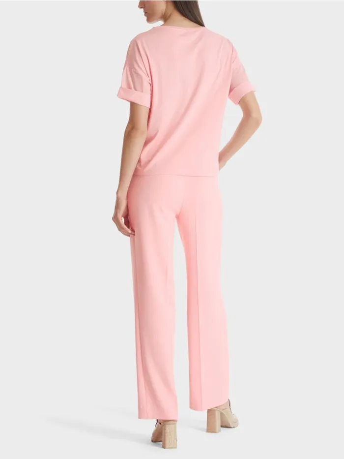 Damen Marc Cain Shirts and Tops TShirt Mit Brusttasche Soft Powder Pink