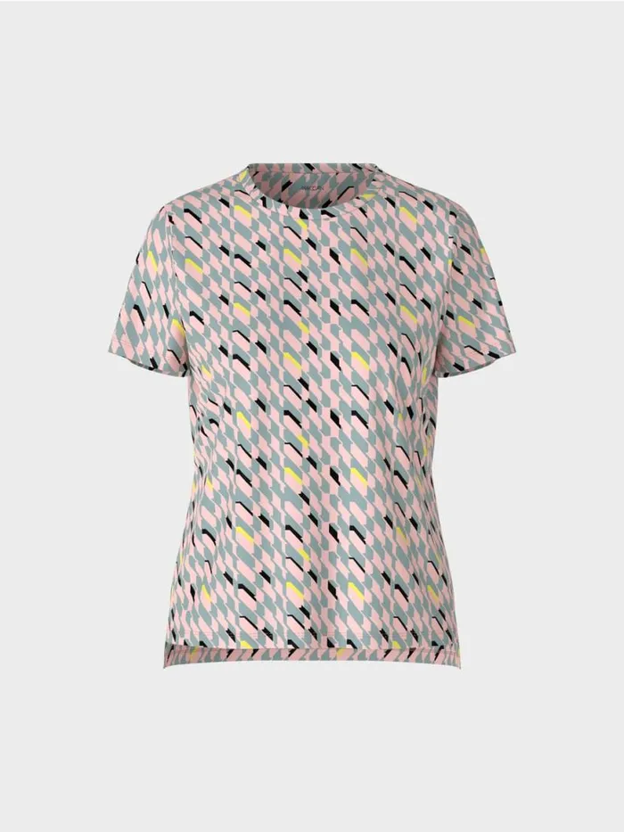 Damen Marc Cain Shirts and Tops TShirt Mit Grafischem Dessin Dark Sky Blue