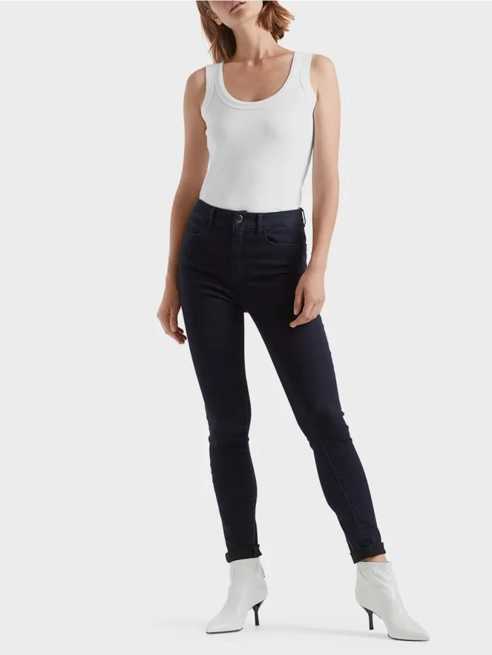 Damen Marc Cain Shirts and Tops Tanktop Aus Feinripp White