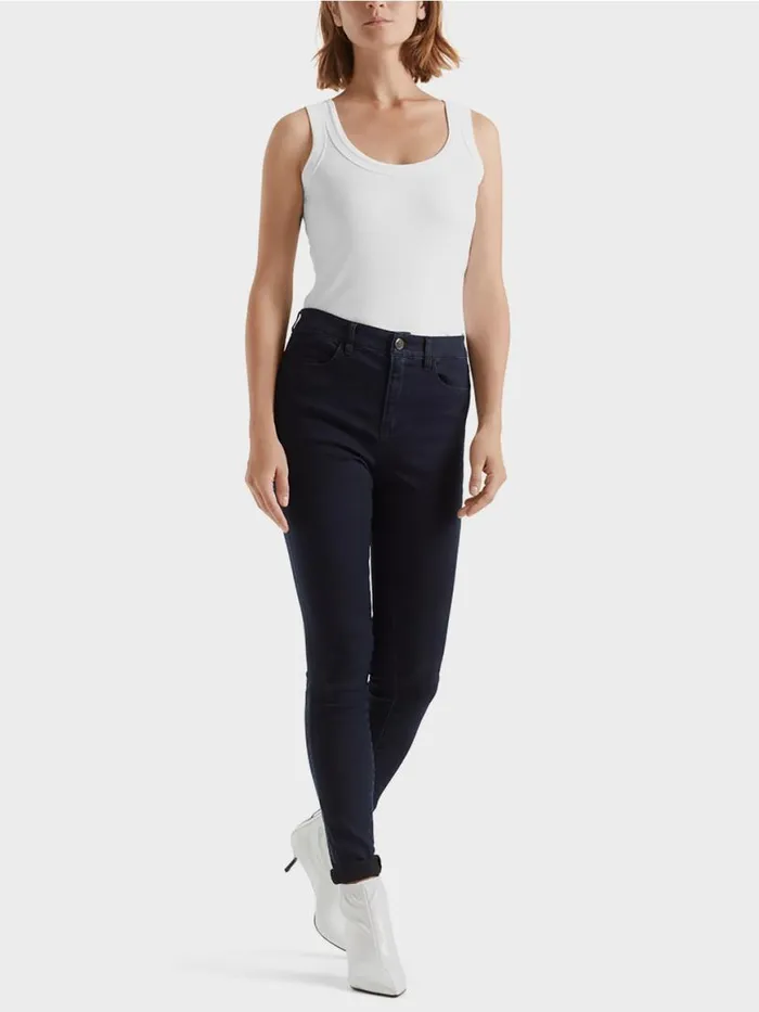 Damen Marc Cain Shirts and Tops Tanktop Aus Feinripp White