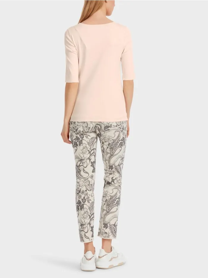Damen Marc Cain Shirts and Tops Uni TShirt Mit 34rmel Almond Blossom
