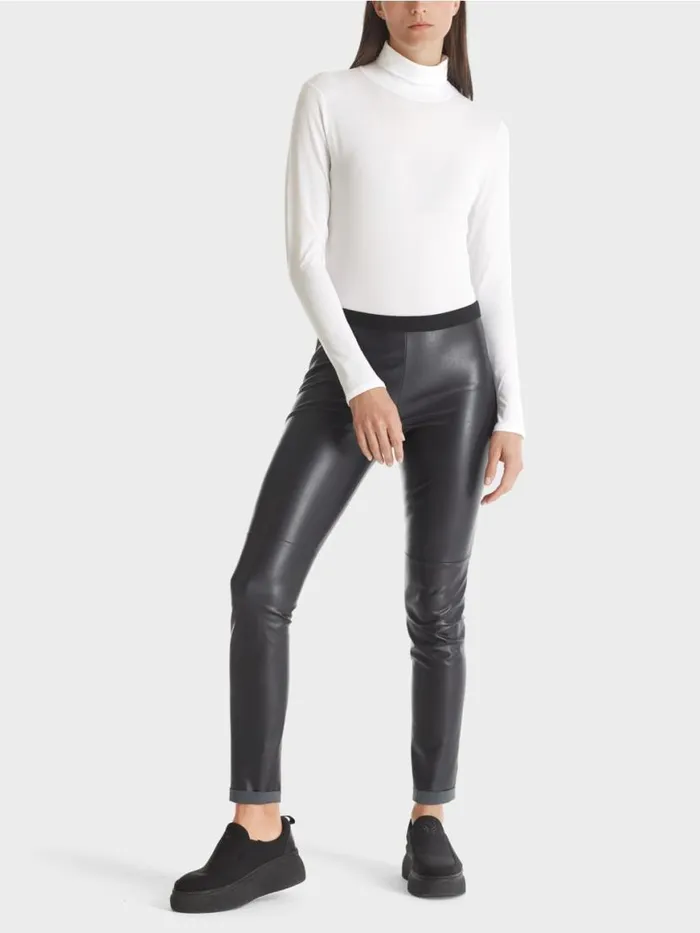 Damen Marc Cain Shirts and Tops Zarter Rollkragenpullover White