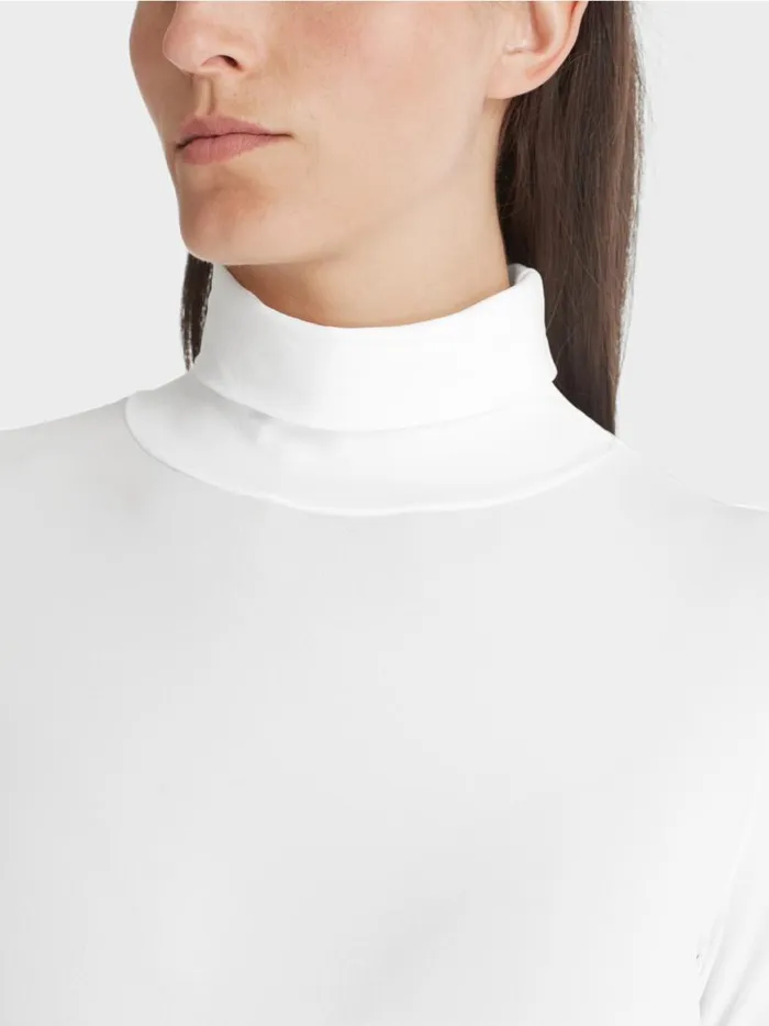 Damen Marc Cain Shirts and Tops Zarter Rollkragenpullover White